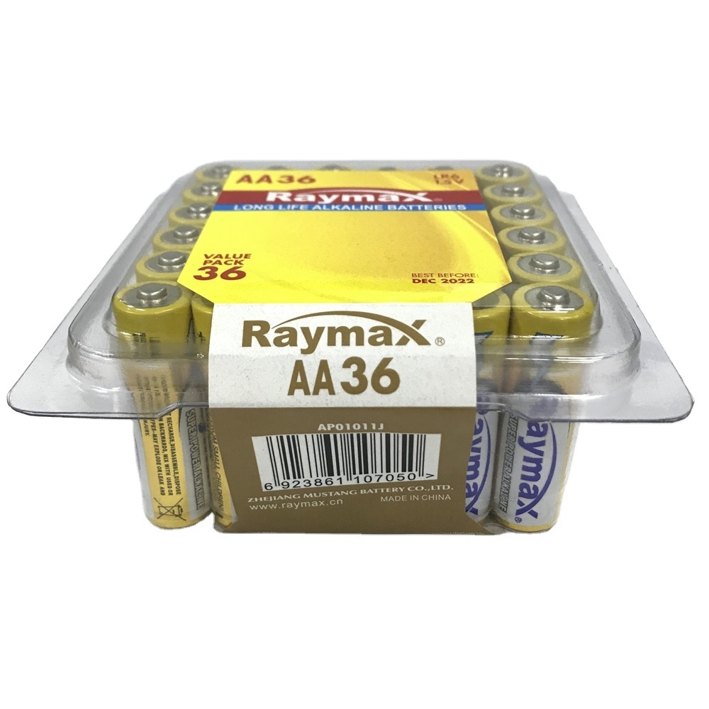 Raymax Private Label  Battery 1.5V  LR6 AA36  Box Package  Digital Alkaline Batteries