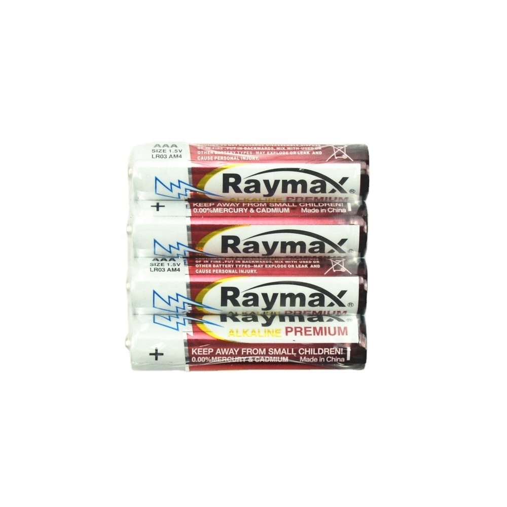 Raymax factory supplier LR03 am4  1.5v Battery aaa Alkaline Batteries primary batteries For Home Use