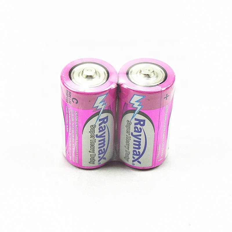 Raymax  1.5v um2  R14 C Size battery Super Zinc Carbon Dry  Heavy Duty Battery For flashlight