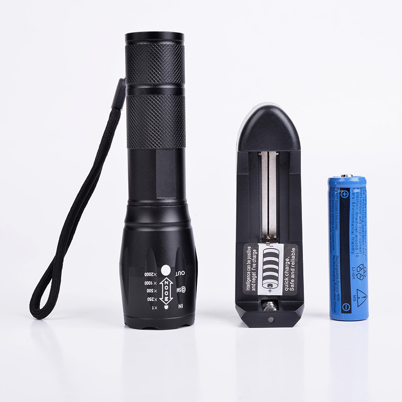 1km Long Range Hand Torch Light Strong Aluminums USB Charging  Rechargeable Powerful Hand Flashlight