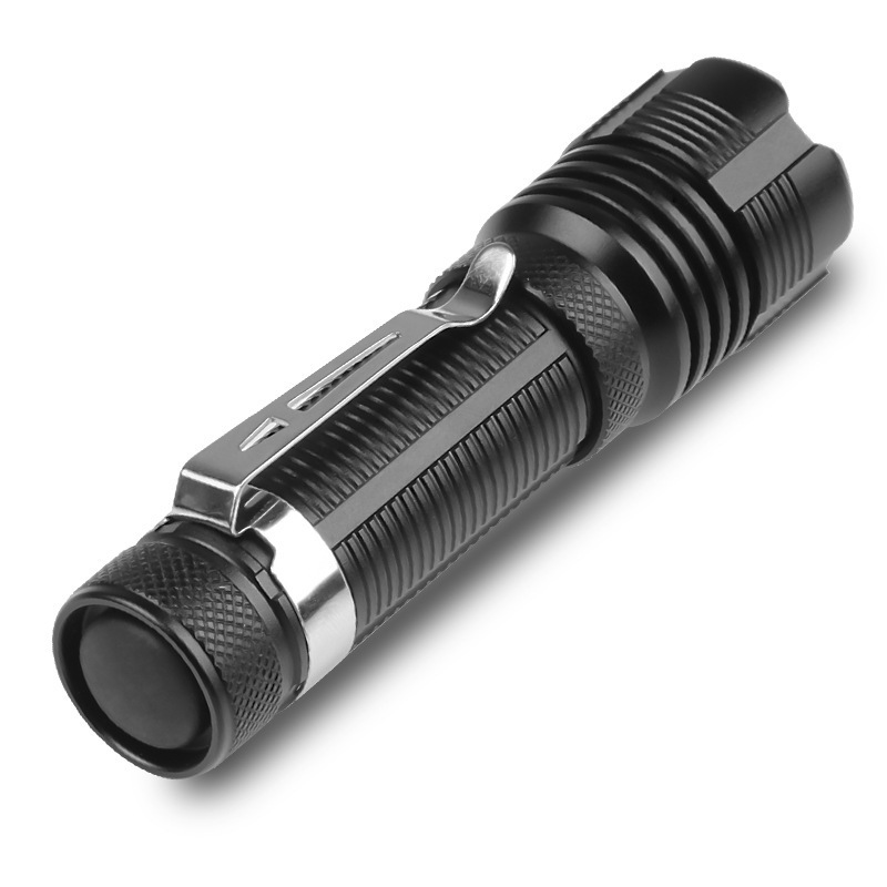 Waterproof LED USB rechargeable Flashlight  Zoomable Portable Mini Flashlight for Outdoor Camping Hiking