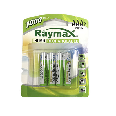 Raymax  OEM  High Quality 1.2 volt  nimh aaa 1000mah Battery Rechargeable Batteries for Camera