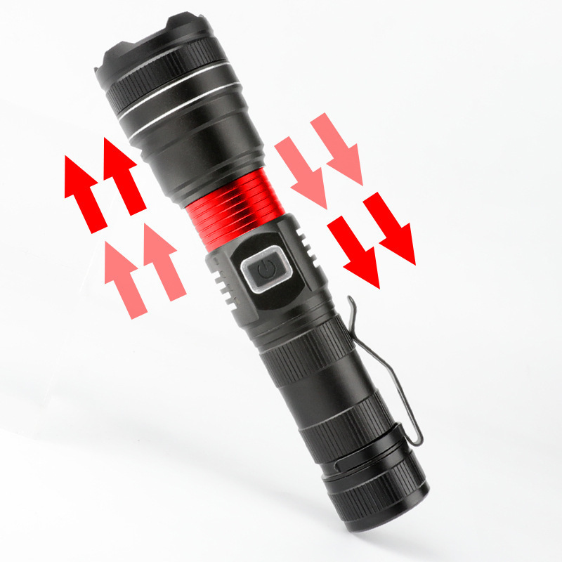 Rechargeable Flashlight Tactical Super Bright LED Flashlights   Battery Included Type-C Charging IPX3 Water-Resistant