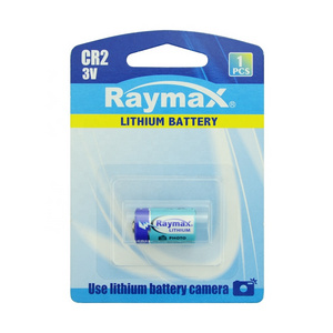 Non rechargeable Raymax  3V CR2 Lithium Battery Customize Logo Battery  for Digital Camera