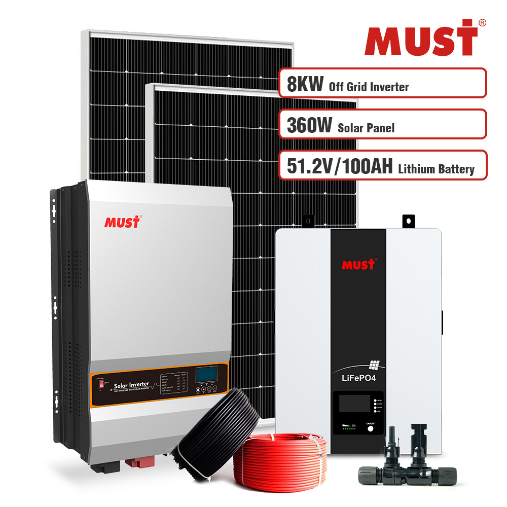 Must off gird inverters 5kw 6kw 8kw 10kw solar system home Solar Energy System For Home