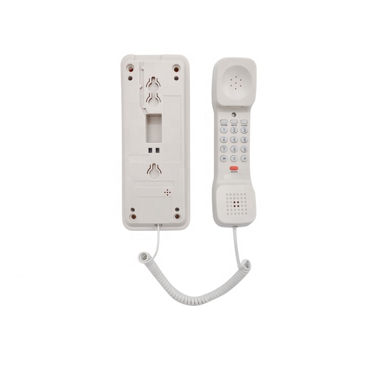 Fashionable Trimline Corded Hotel Telephone with Wall Mountable Redial Function for Hotel Bathroom