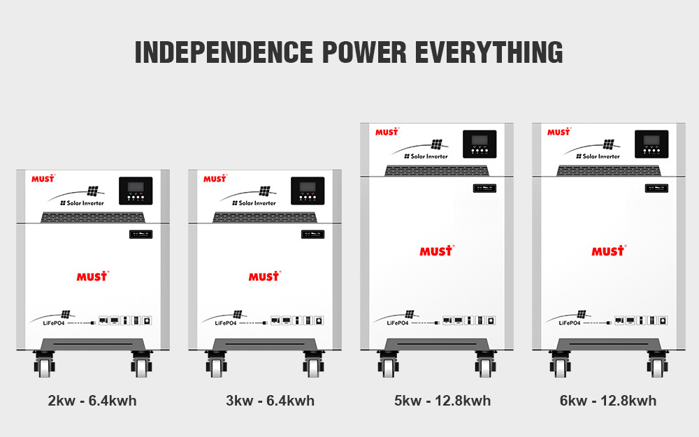 MUST solar system 10kw complete 1KW 3KW 5KW 6KW Complete solar kit Off Grid Solar Panel system for home solar energy system 10kw