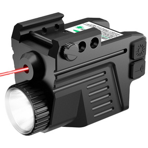 Tactical laser and flashlight combo tactical red green blue laser sight flashlight for hunting