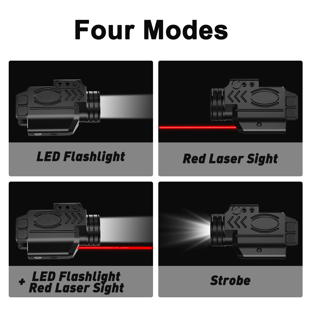 Beam Magnetic Rechargeable Bright Tactical Light 1000 Lumens Tactical Flashlight with Green Red Ir Blue Beam Laser Sight Combo