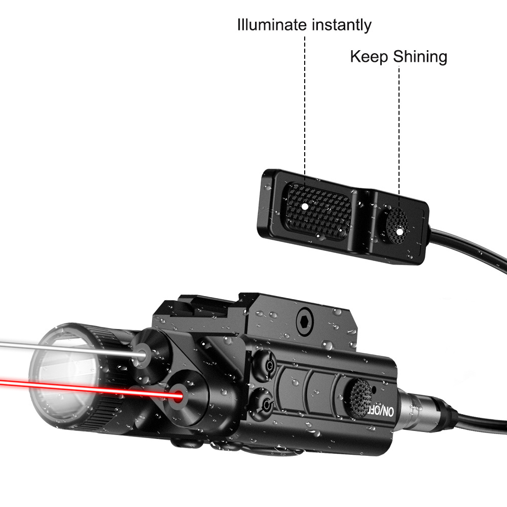 High Quality Dual Beam Aiming Laser Sight Scope Red Laser Sight with Red and IR Beam Dot Sight Hunting LED Illuminator