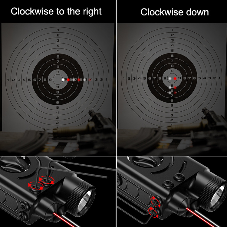 High Quality Dual Beam Aiming Laser Sight Scope Red Laser Sight with Red and IR Beam Dot Sight Hunting LED Illuminator