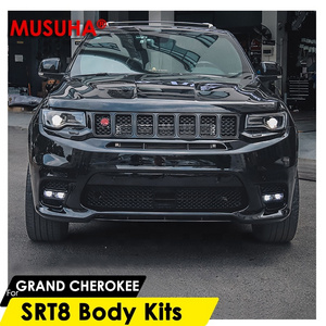 MUSUHA Srt8 Body Kit For Jeep Grand Cherokee Srt8 Body Kit With Hood 2017 2018 2019 2020 Car Accessories Without Headlights