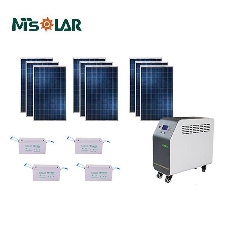 3KW solar system/solar system 3kw with battery/1000 watts solar panel/3000 watt power generating set