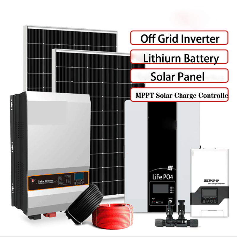 Ground Mounting Solar Energy Cycle Lifepo4 Battery Three Phase 5KW Use Off Grid Solar Power Energy Storage System