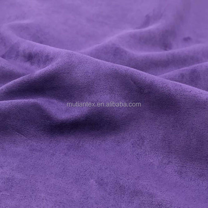 Brushed polyester spandex knitted elastic suede fabric for clothing stretch knitting faux polyester suede cloth fabric