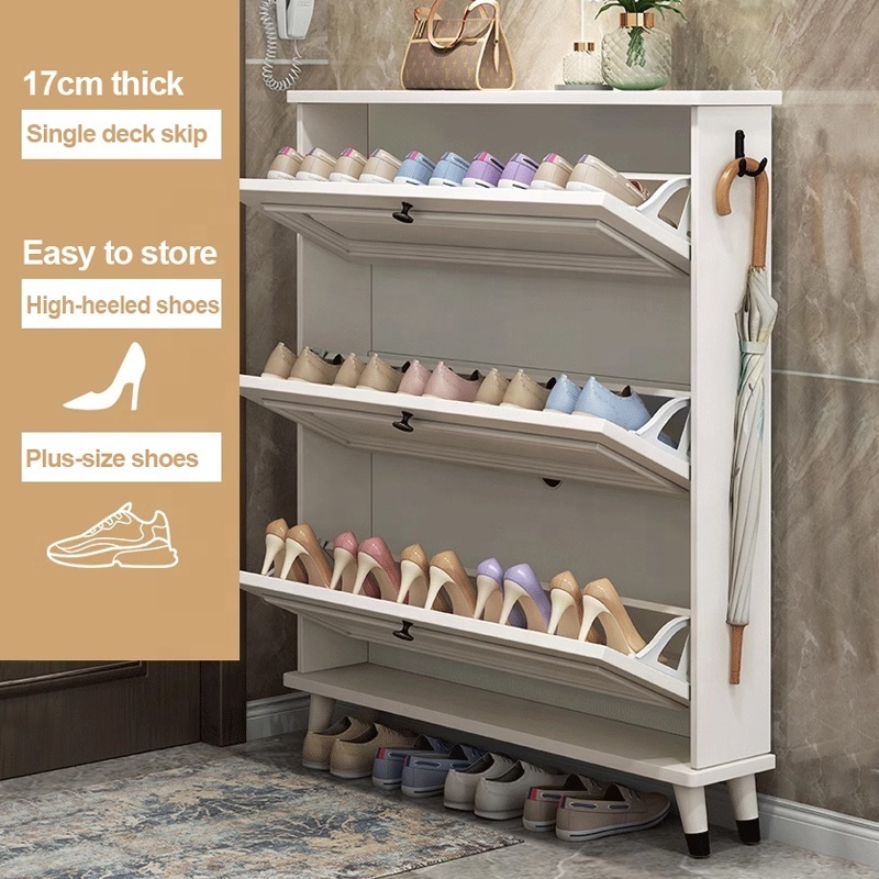 Modern simple Large capacity white shoe cabinet storage space saving for home use shoes racks and cabinet