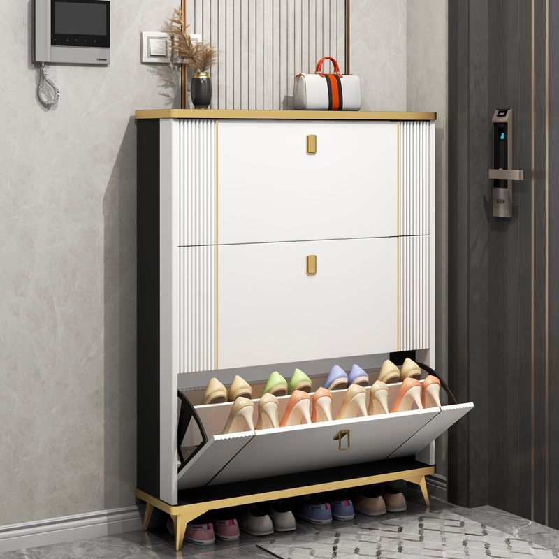 cheaper Modern entryway 3 drawer large capacity Luxury Modern Wooden Shoe Rack Cabinet Organizer Storage Cabinets Home Furniture