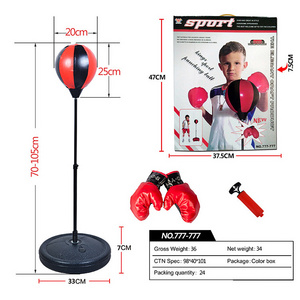 Kids Sport Toy Set Boxing Suit Kit Stand Punching Bag Set Freestanding Kit Desktop Punching Ball For Children