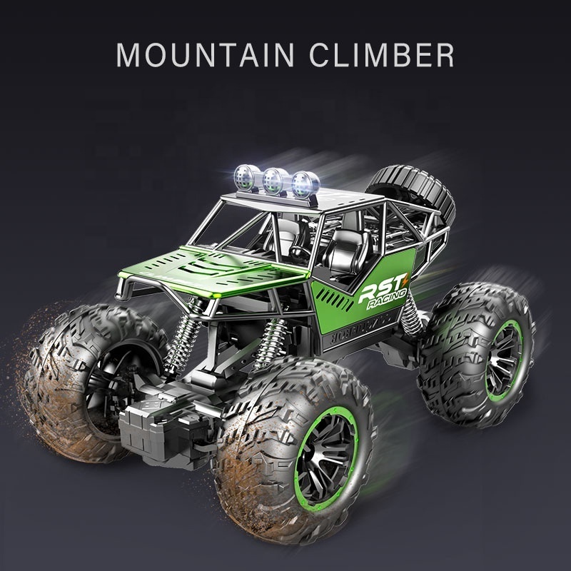 1:18 Scale Racing Rock Alloy Electric Climbing Vehicle Toy 4WD 27MHz Big Wheel Remote Control RC Off-road Car