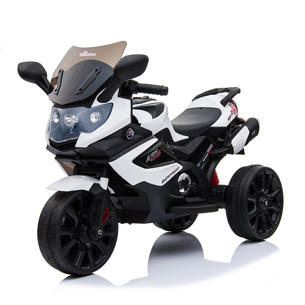 Hot Children Boy Cool Driving Mini 3 Wheel Ride On Car Toys 12V Dual Drive Electric Kids Bike Motorcycle