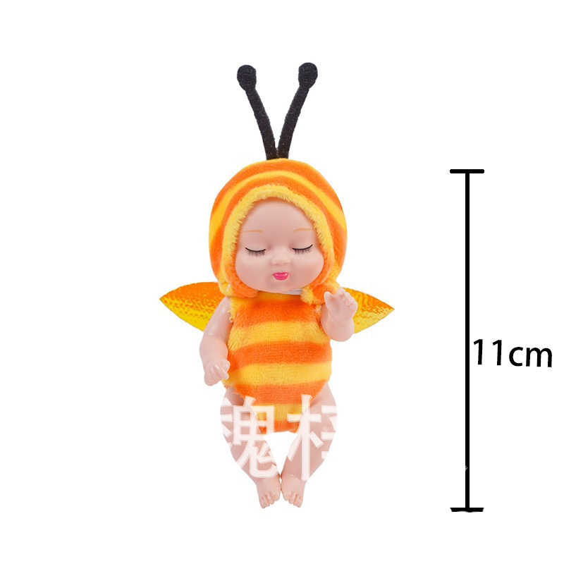 3.5 Inch Mini Animal Series Sleeping Baby Fashion Sleep Simulation Realistic Girl Reborn Doll Newborn Girl Toy Gift