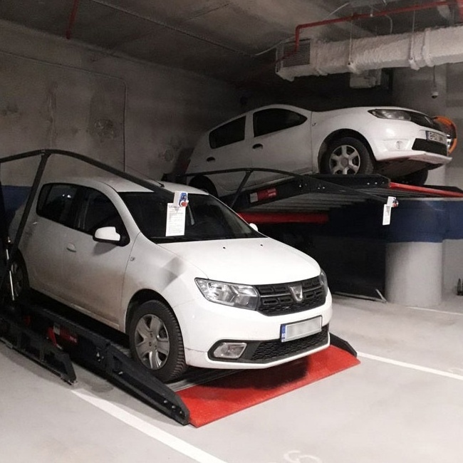 Auto Parking Hydraulic Car Lifting 2 Post Car Storage Lift Equipment