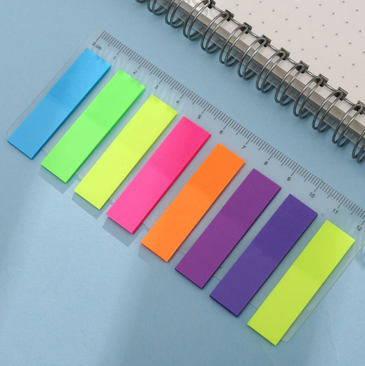 Good Quality Office Stationery Custom Memo Pad Poss-it Note PET Index Marker Sticky Notes Set Taking Notes Custom Size Paper