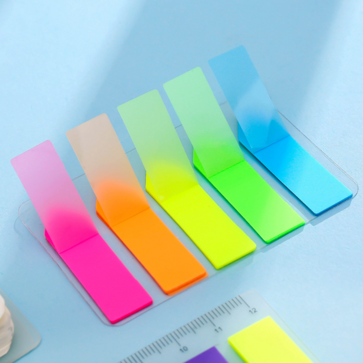 Good Quality Office Stationery Custom Memo Pad Poss-it Note PET Index Marker Sticky Notes Set Taking Notes Custom Size Paper