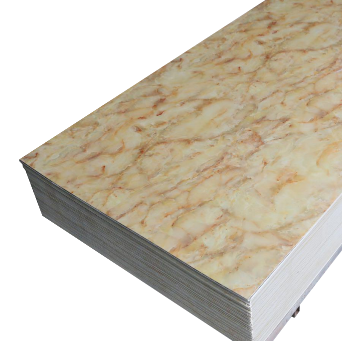 interior decoration UV wall board PVC marble wall board high glossy