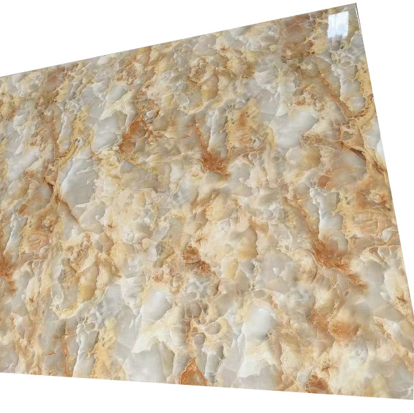 interior decoration UV wall board PVC marble wall board high glossy