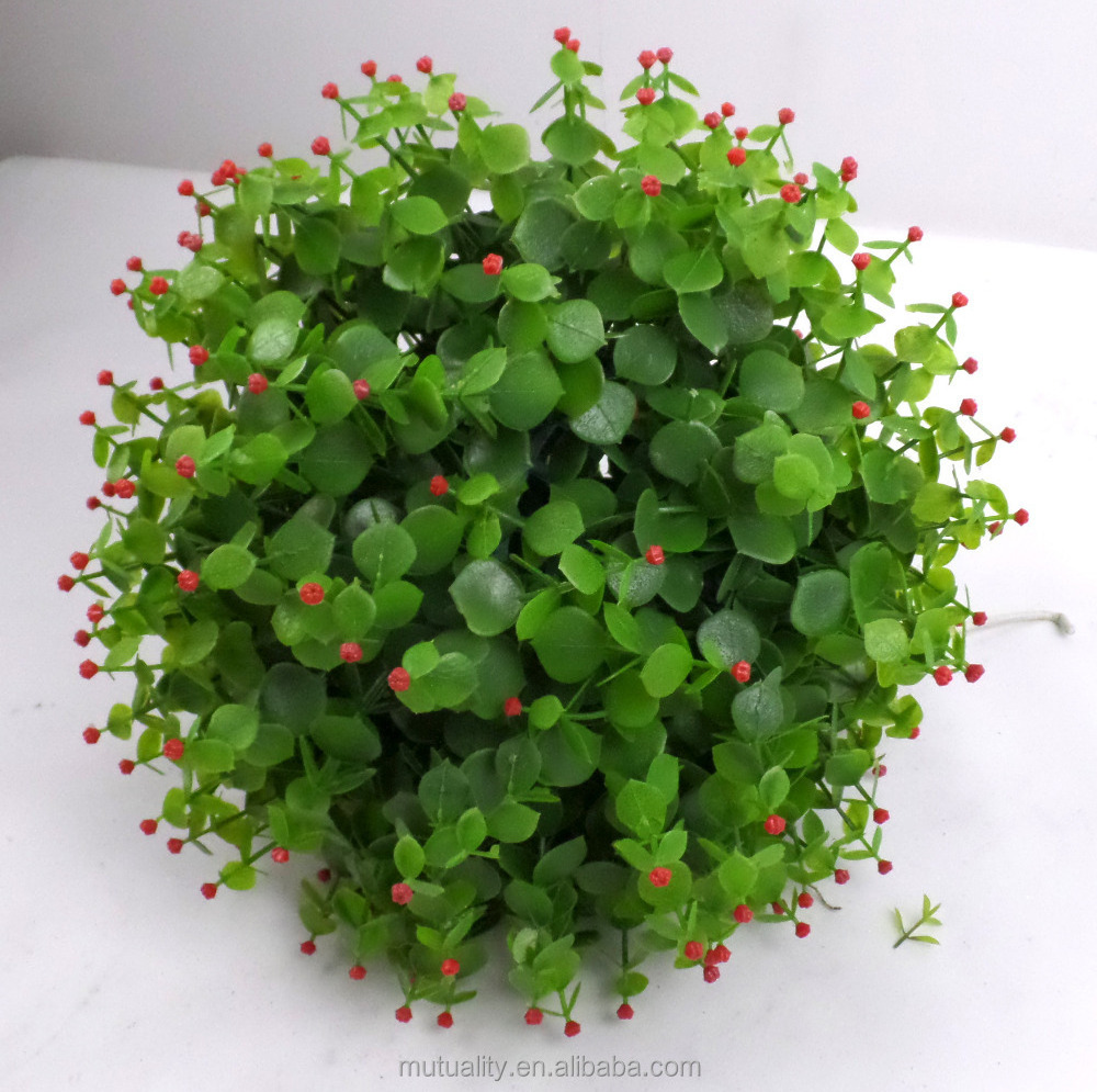 factory price cheep artificial plant plastic flower ball for interior decoration