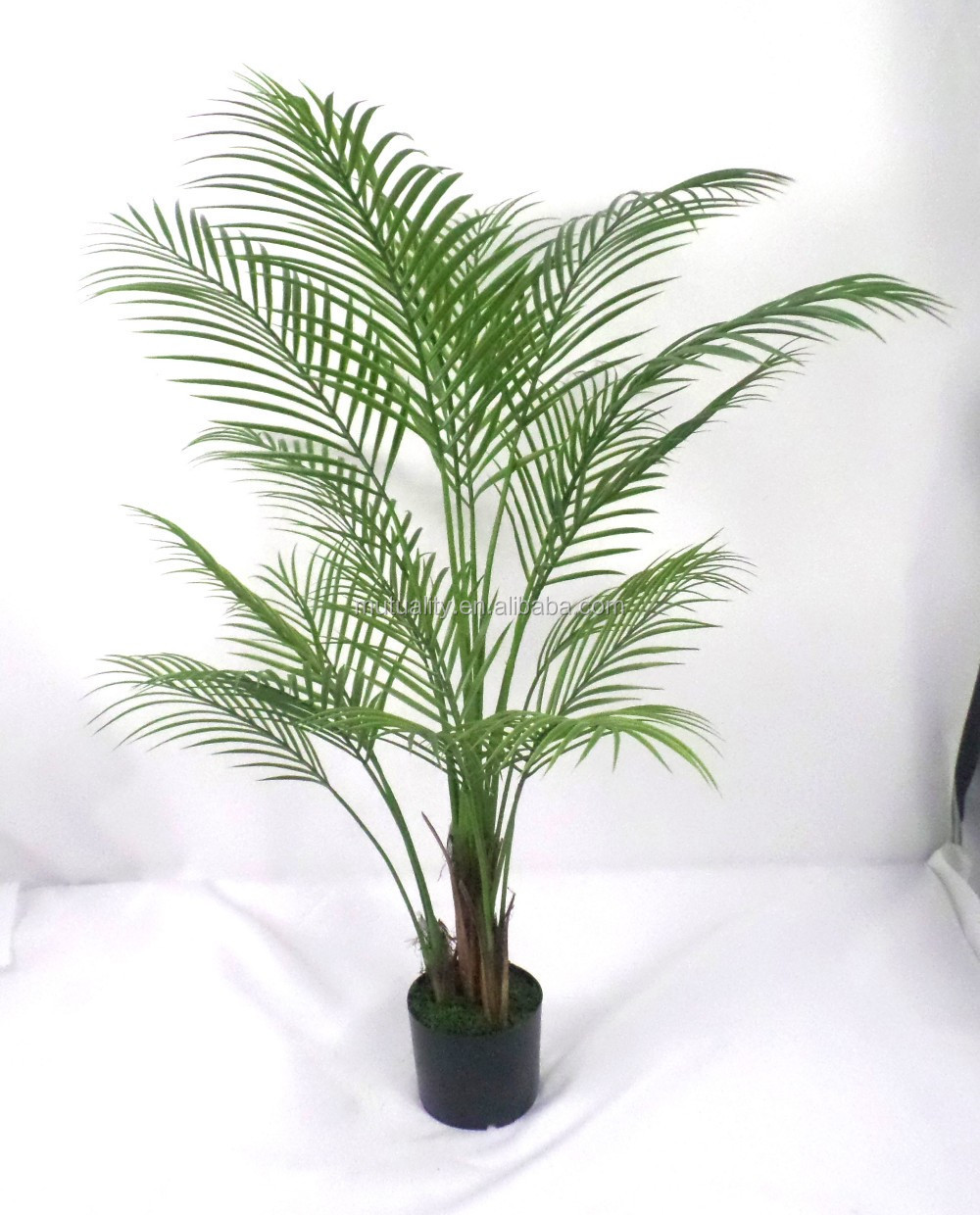 Customized size interior decoration green plant bonsai artificial kwai palm tree