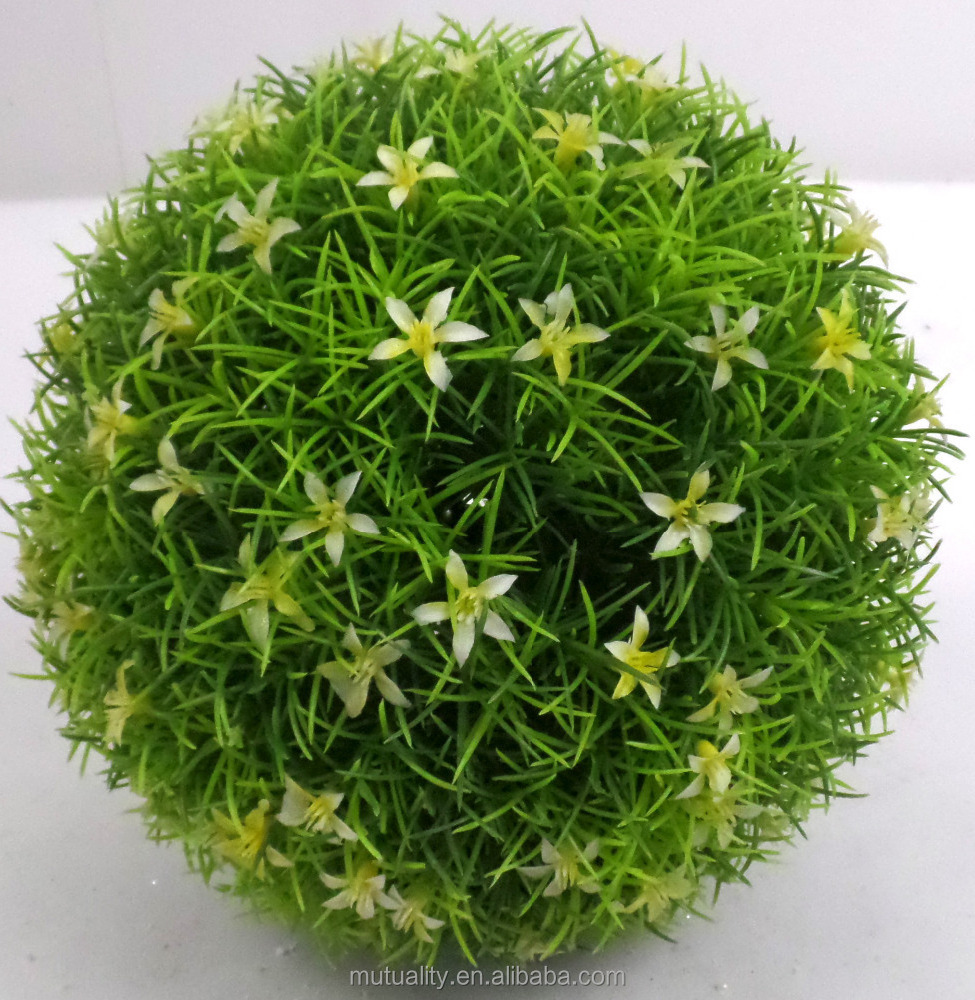 factory price cheep artificial plant plastic flower ball for interior decoration