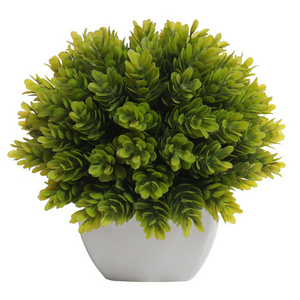 2021 factory supplier wholesale plastic green grass for office desktop artificial potted for indoor home decoration plant bonsai