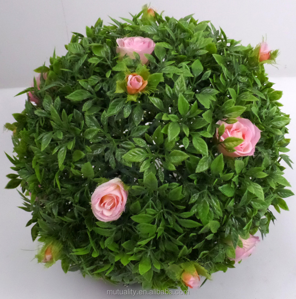 factory price cheep artificial plant plastic flower ball for interior decoration