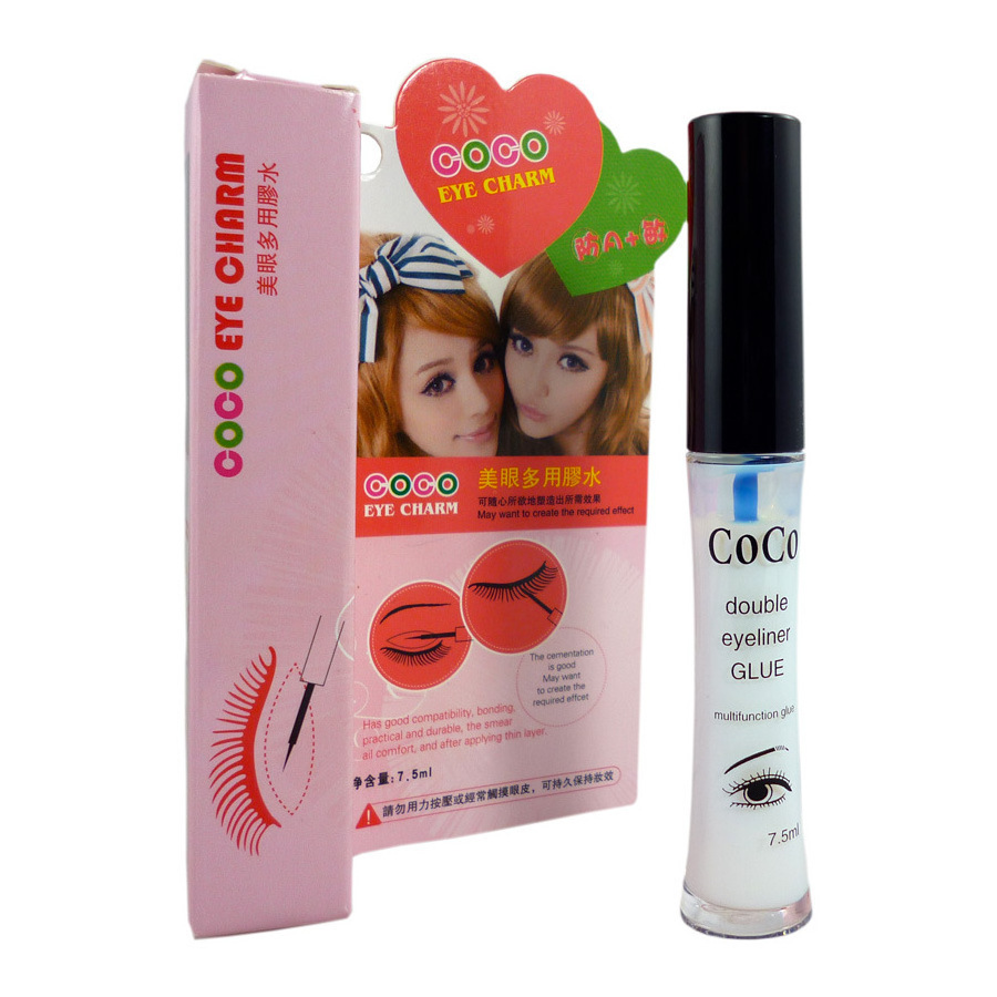 Strip Lash Adhesive Waterproof Formaldehyde Free Odor Free Cruelty Free Super Strong Hold Eyelash Glue with Brush Applicator