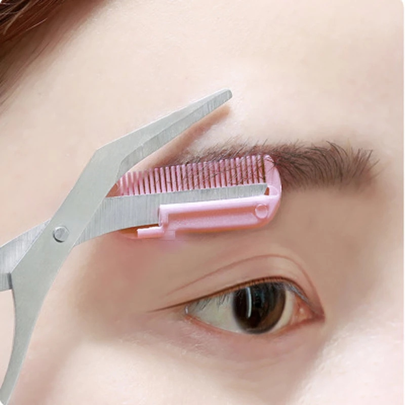 Eyebrow Trimmer Scissors With Comb Remover Makeup Tools Hair Removal Grooming Shaping Shaver Trimmer Eyelash Hair Clips