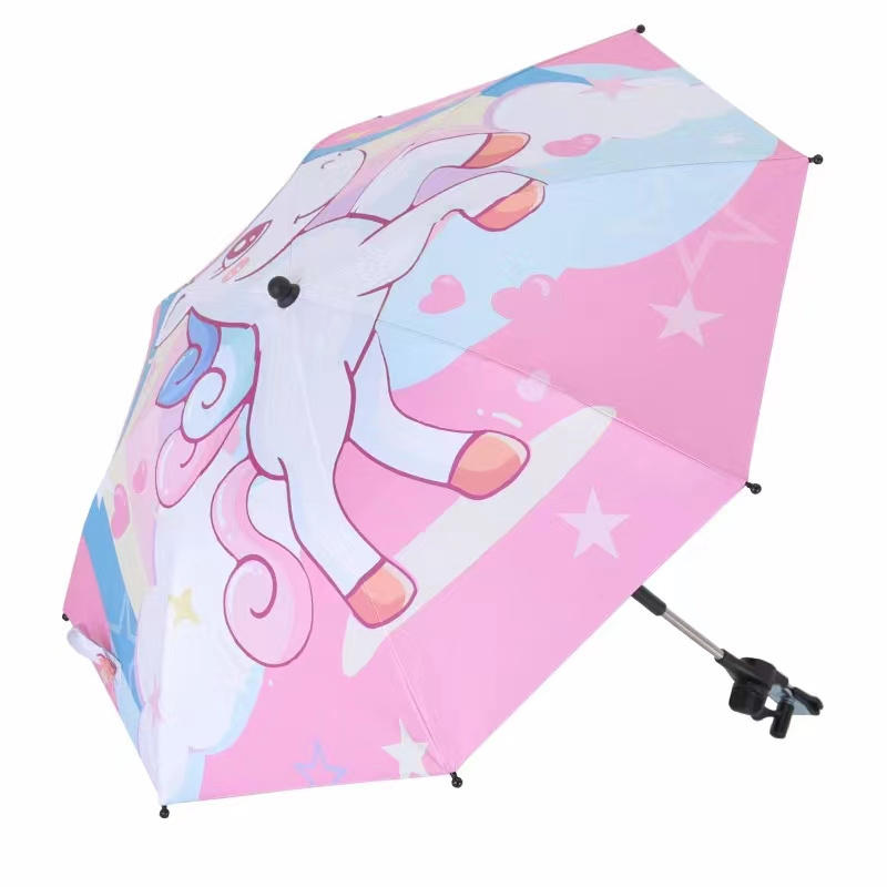 Custom printed Quality free arm umbrella baby unicq design umbrella adjustable umbrella with universal clamp