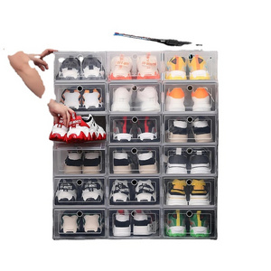 High quality good price shoe box set transparent shoe box foldable shoe box storage