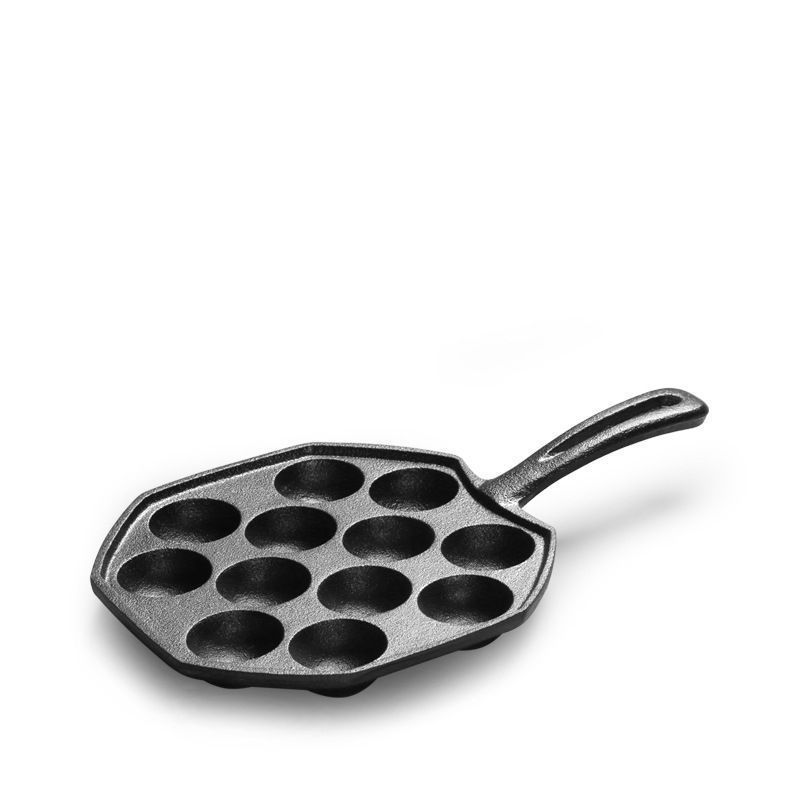 12-hole Square Nonstick Cast Iron Aebleskiver Pan For Making Munk, Pancake Balls, Poffertjes, Puffs, Takoyaki