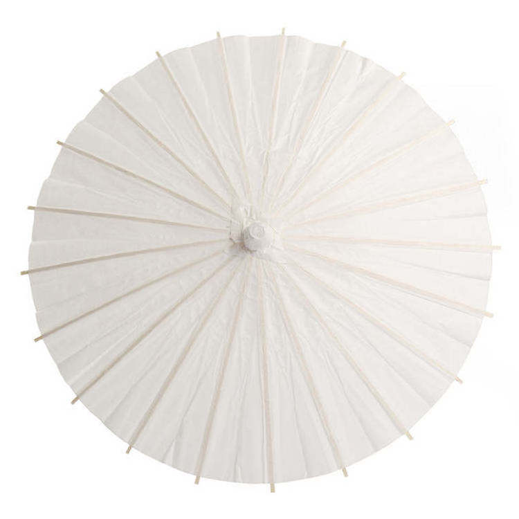 Hot Sale High Quality White Paper Umbrella Parasol Wedding Souvenir Sun Umbrella Customized logo paper Parasol