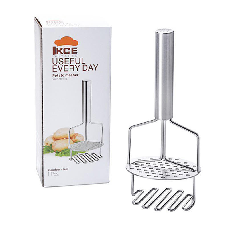 Kitchen Fruit Vegetable Ricer Potato Puddler Hand Presser Stainless Steel Dual Press Potato Masher