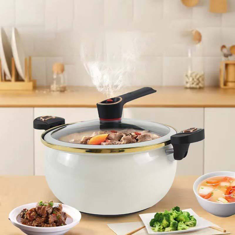 Quick-simmering cookware vacuum micro pressure pot gas and induction pressure cooker