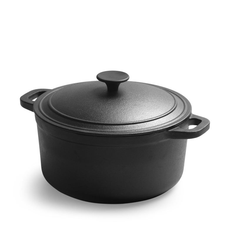 MUYC-7 Dutch Pot, BBQ Camp Dutch Oven Cast Iron Pot Non-SticPan Outdoor Camping Cooking Pot with Lid 24 x 12.5c