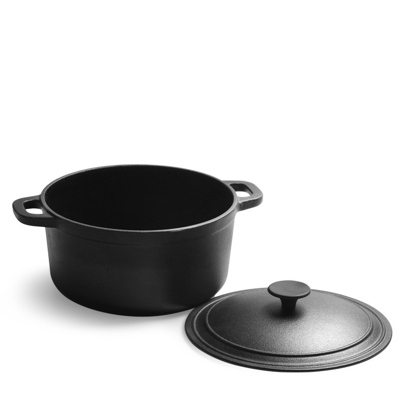 MUYC-7 Dutch Pot, BBQ Camp Dutch Oven Cast Iron Pot Non-SticPan Outdoor Camping Cooking Pot with Lid 24 x 12.5c