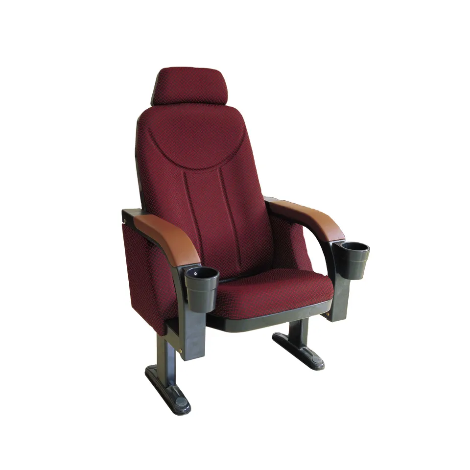 New Design Made In China Modern Luxury Red Fabric Movie Folding Cinema Chairs Vip Price Theater Seats With Cupholder For Sale