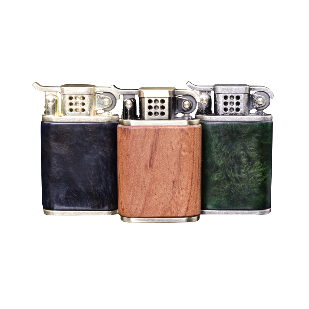 Personalized Creative Wooden Cover Protect Case Set  for Cigar Kerosene Lighter  Factory Custom