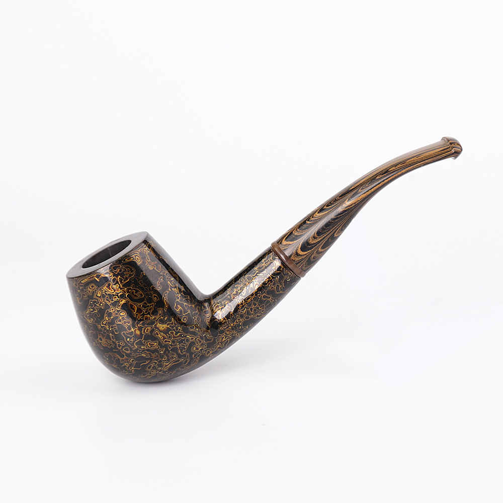 MUXIANG new arrival high-end handmade luxurious colorful gift wooden smoking pipe with cumberland mouthpiece