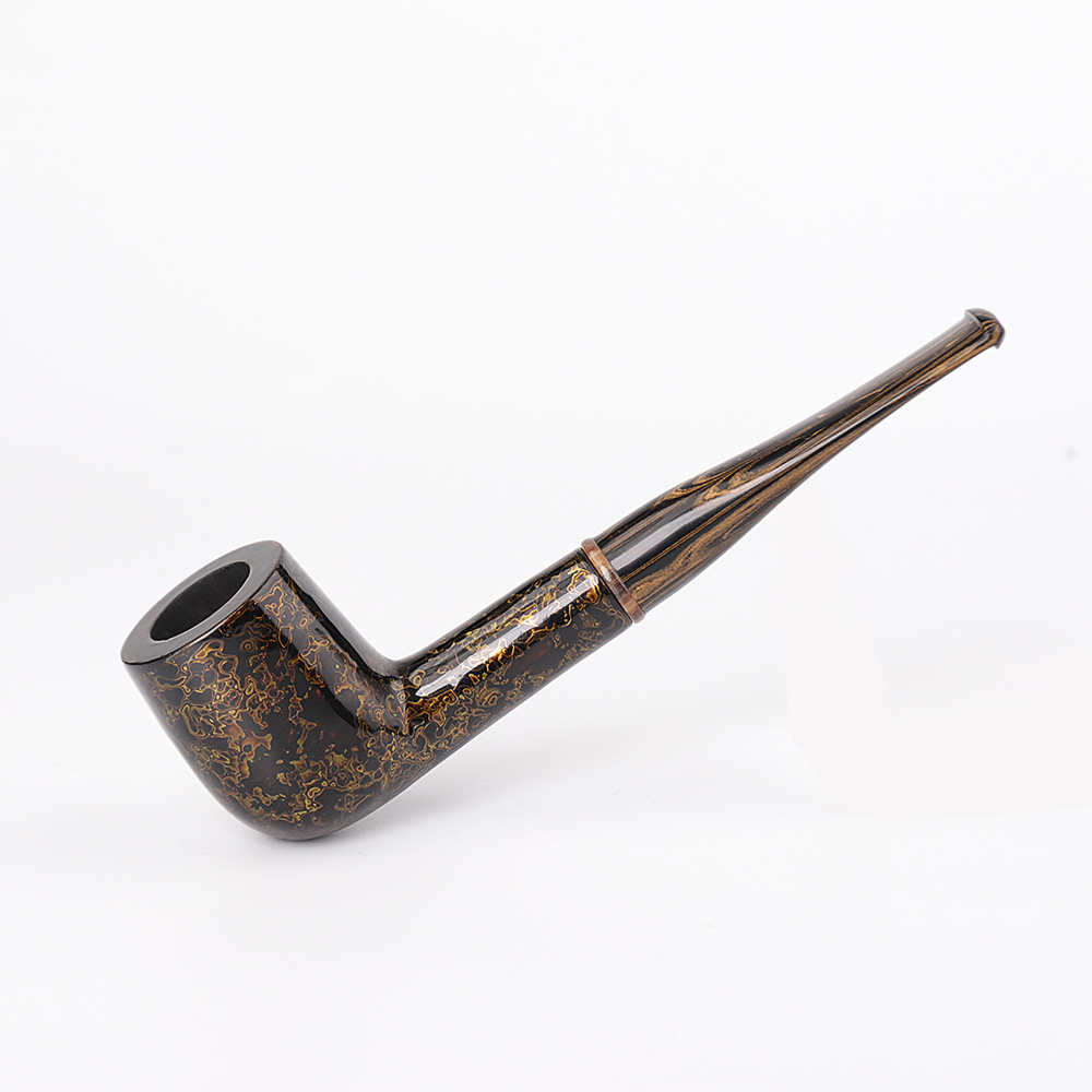 MUXIANG new arrival high-end handmade luxurious colorful gift wooden smoking pipe with cumberland mouthpiece