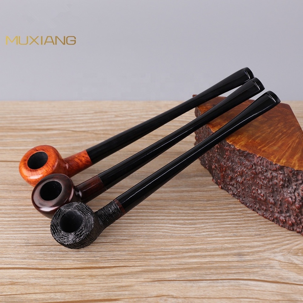 MUXIANG Mini Churchwarden Tobacco Pipe Straight Stem Without Smoking Filter